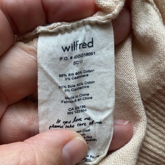 Flowy silk/cotton/cashmere blend Wilfred open front cardigan with pockets - Picture 8 of 8